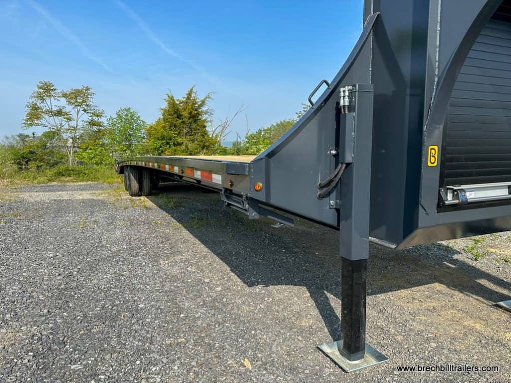 Belmont 26K Heavy Duty Gooseneck Trailer side view showing length of the trailer.