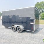Side view of a new Bravo Scout 7K Enclosed Cargo Trailer