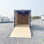 Bravo Scout 7K Enclosed Cargo Trailer with the door ramp open