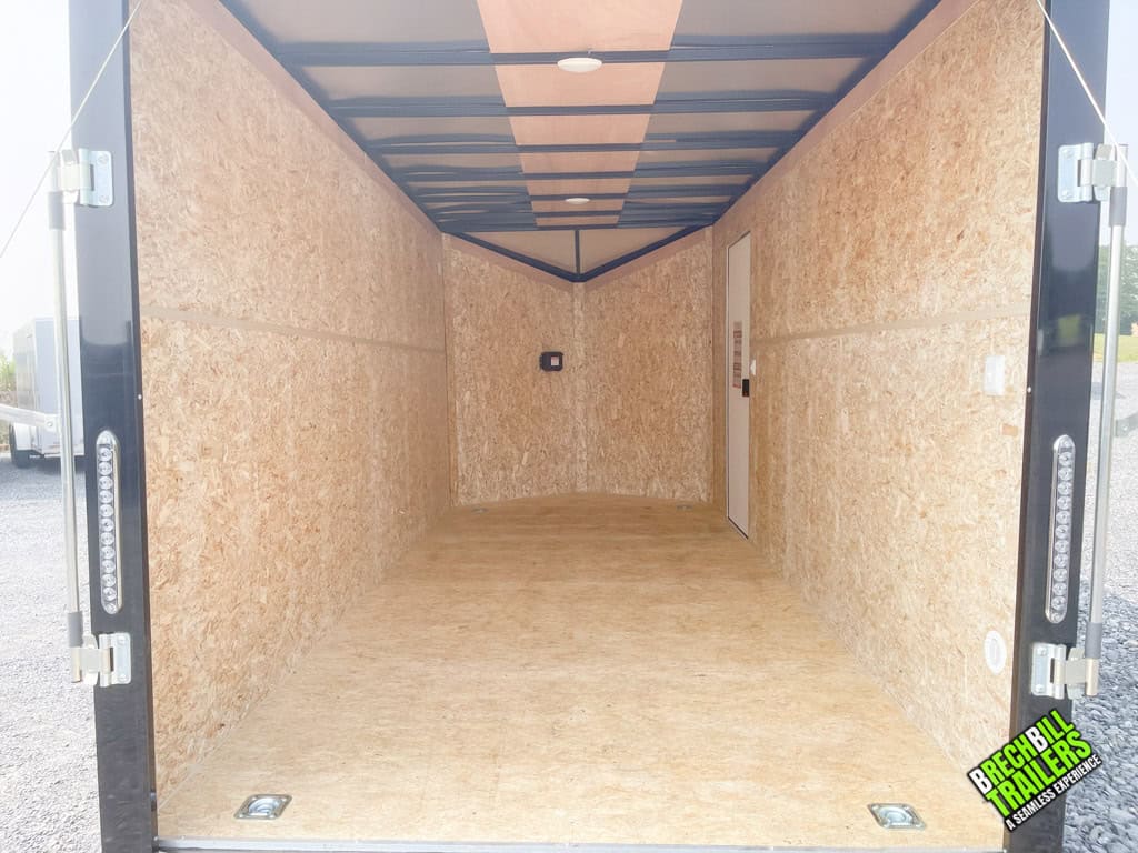 Inside view of the Bravo Scout 7K Enclosed Cargo Trailer