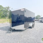 Front view of the Bravo Scout 7K Enclosed Cargo Trailer
