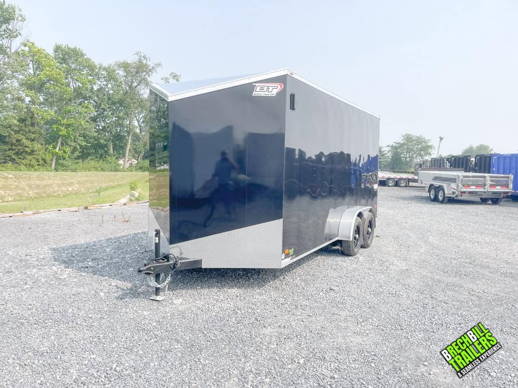 Front view of the Bravo Scout 7K Enclosed Cargo Trailer