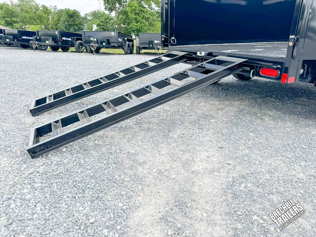 Trailer ramps down for demonstration.