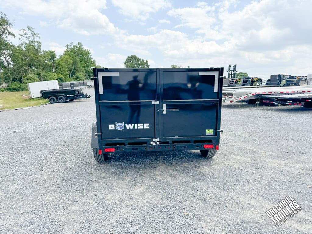 A black Bwise 10K High Side Dump Trailer