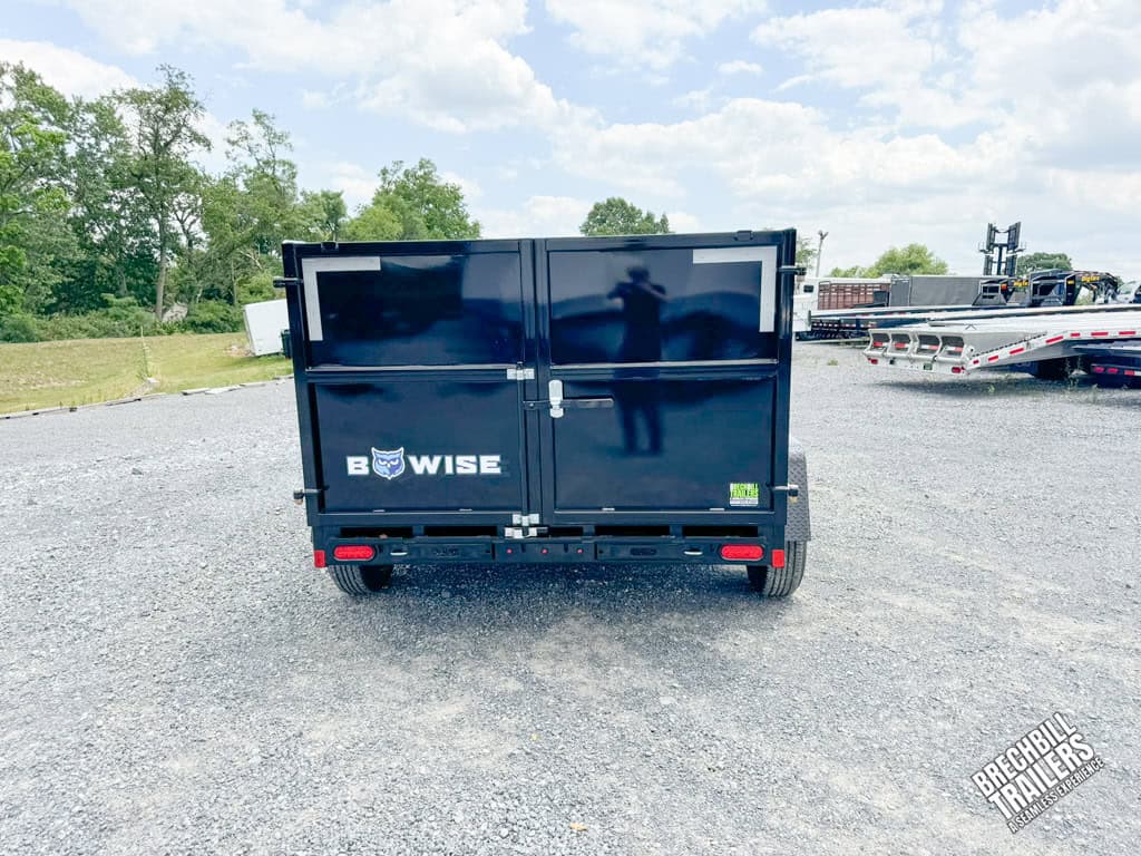 Rear doors on the Bwise 10K High Side Dump Trailer