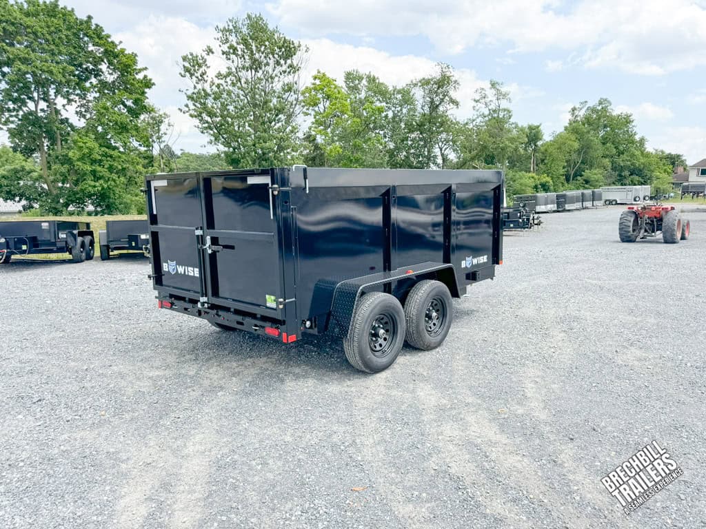 A black Bwise 10K High Side Dump Trailer for sale at Brechbill Trailers.