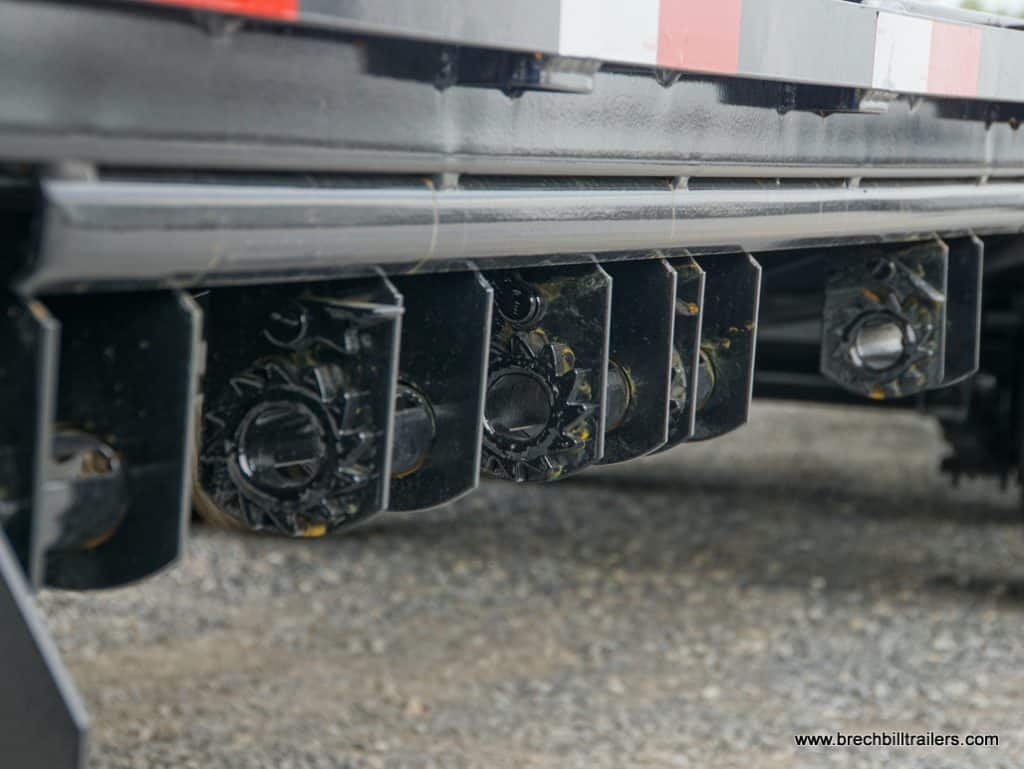 Looking down a Southland 26K Tandem Dual Gooseneck Trailer
