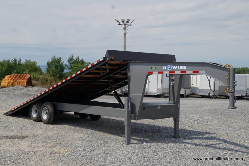 Bwise 16.8K Hydraulic Tilt-Deck Trailer parked at the lot.