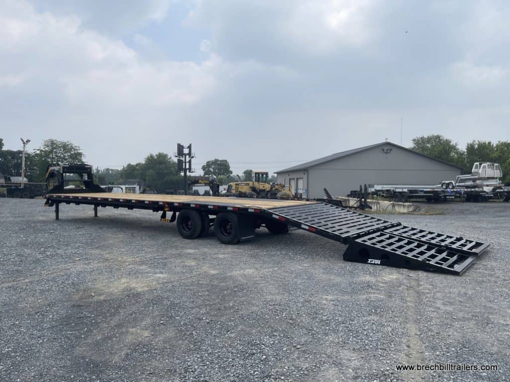 Ramps down for easy loading and unloading.