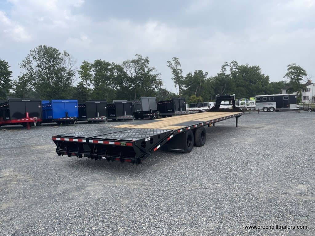 Back of a Southland 29K Tandem Dual Gooseneck Trailer