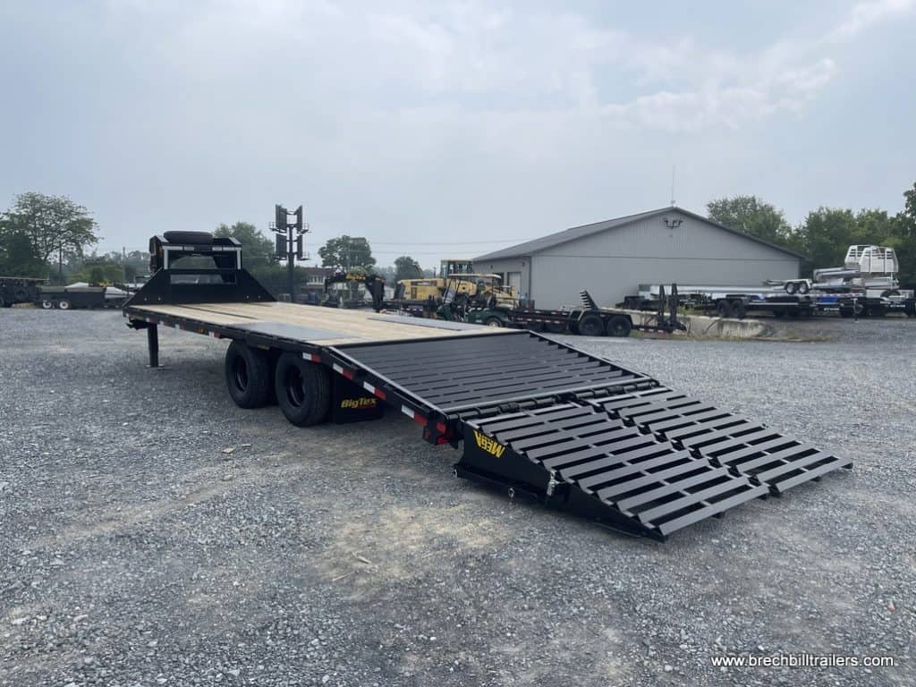 Ramps on the Big Tex 23.9K Tandem Dual Gooseneck Trailer 8.5x25