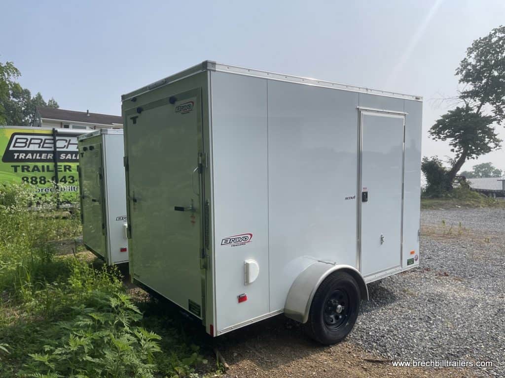 White Bravo Scout 3K Enclosed Cargo Trailer