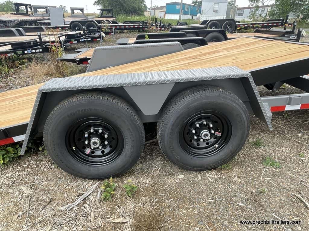 Wheels on the Bwise 15K Low Pro Gravity Tilt Deck Trailer