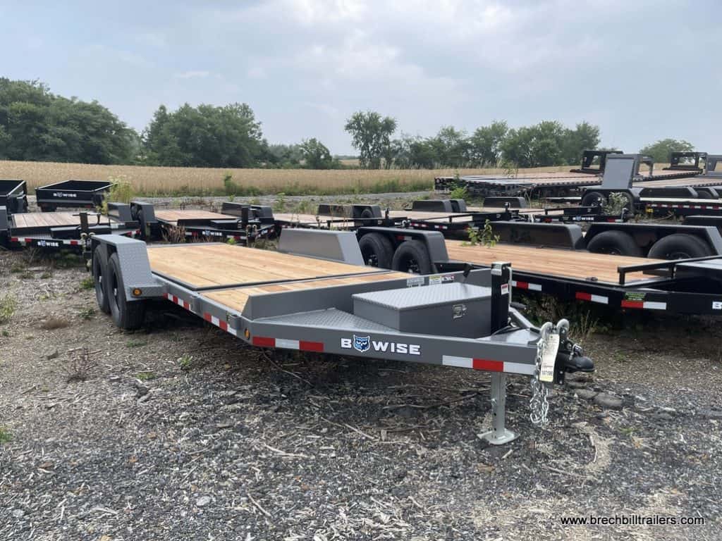 A gray frame on the Bwise 15K Low Pro Gravity Tilt Deck Trailer