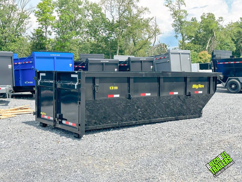 New black Big Tex Roll Off Trailer Bin