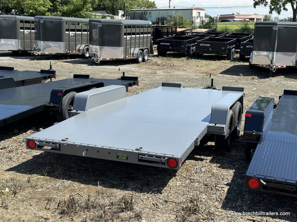 Bwise 7K Car-Hauler Trailer parked in the lot.