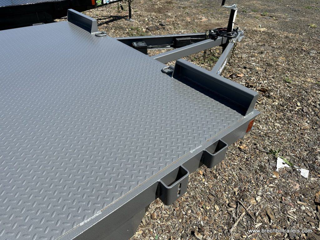 Parked gray Bwise 7K Car-Hauler Trailer