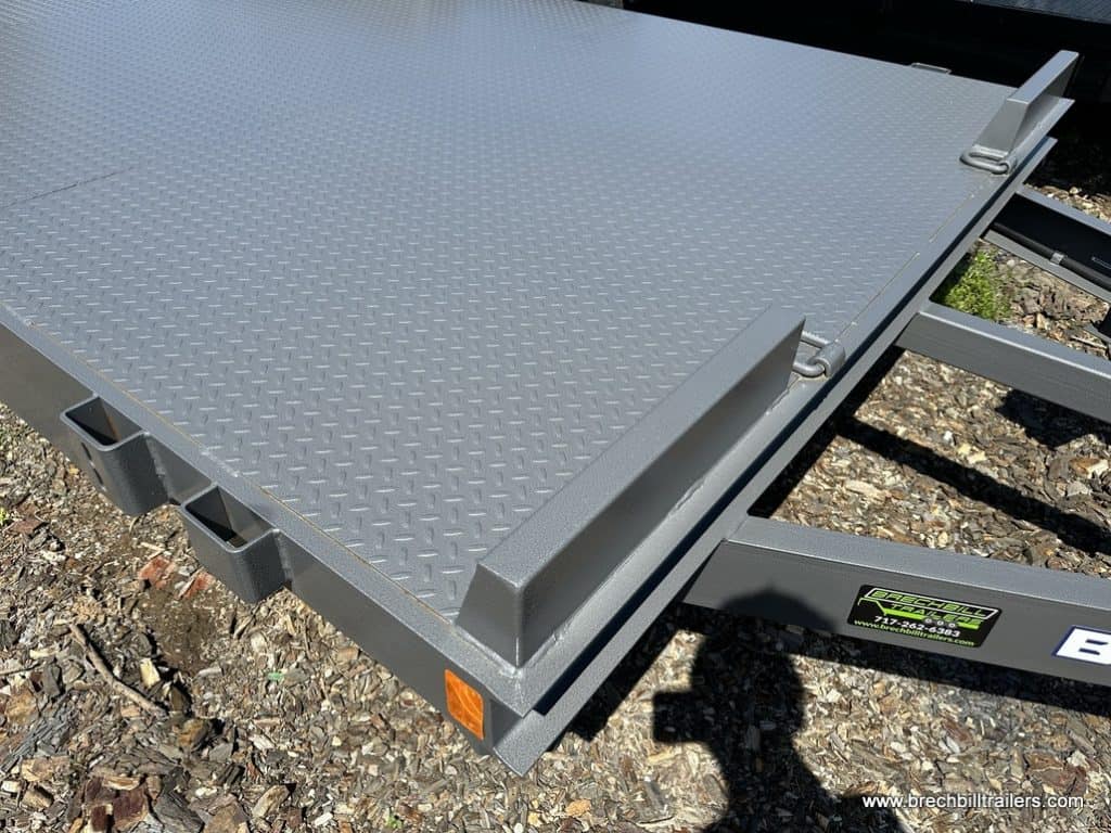 The gray deck on the Bwise 7K Car-Hauler Trailer
