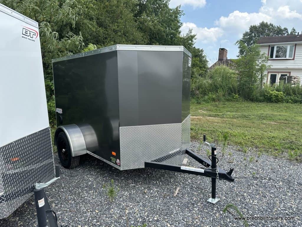 A 5ft x 8ft Bravo 3K Scout Enclosed Cargo Trailer