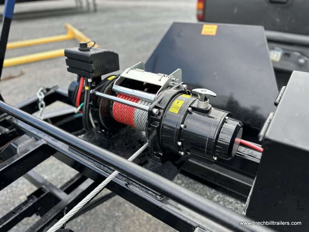The winch on the trailer.