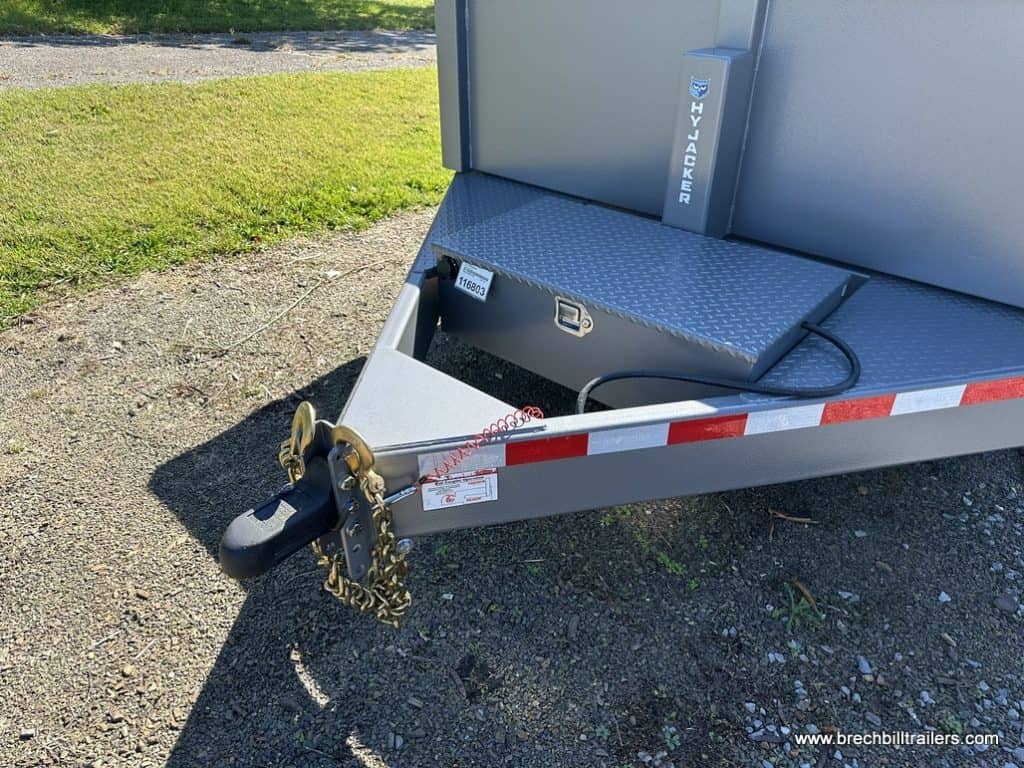 Trailer coupler and storage box on the front