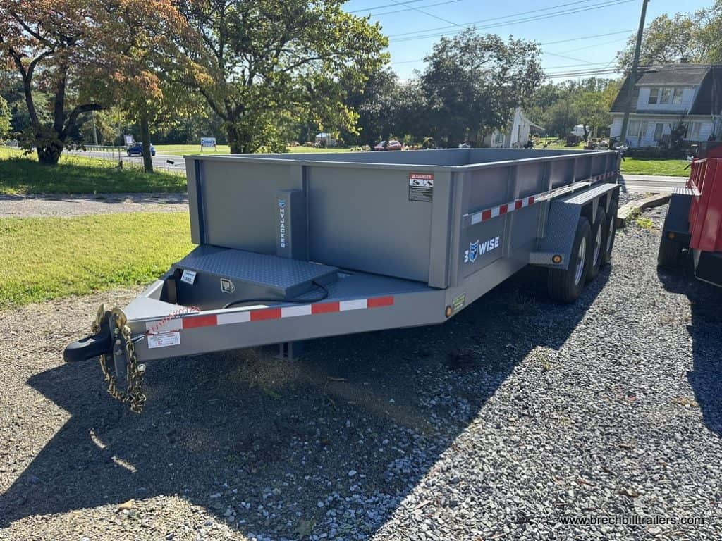 A parked Bwise 21K DLP Heavy Duty Dump Trailer