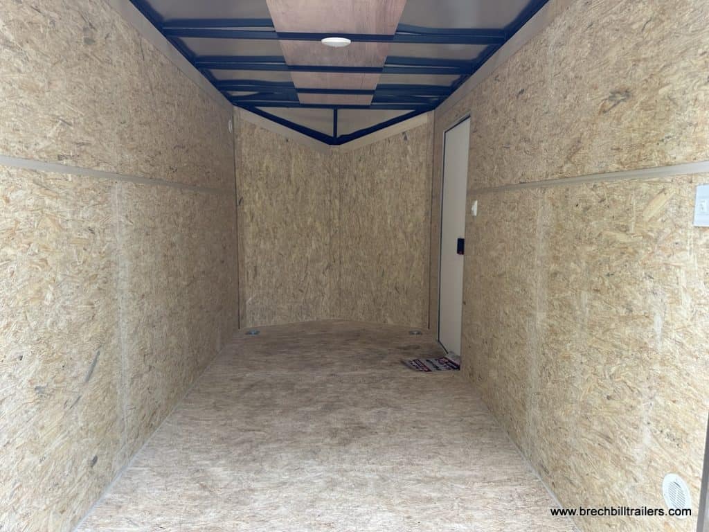 Inside a 6x12 Bravo Scout 3K Enclosed Cargo Trailer