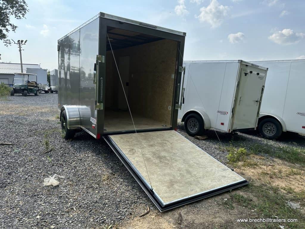 Bravo Scout 3K Enclosed Cargo Trailer with ramp door.