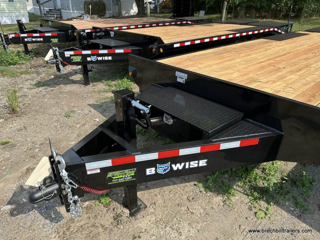 Front of the Bwise EDB 15.4K Deck Over Equipment Trailer
