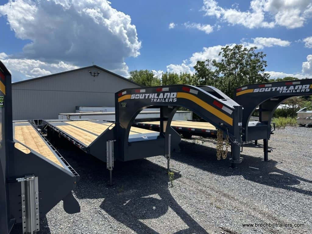 Southland 29K Tandem Dual Gooseneck Trailers parked in the lot.