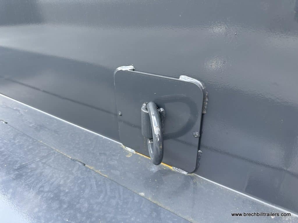 D ring inside the trailer.