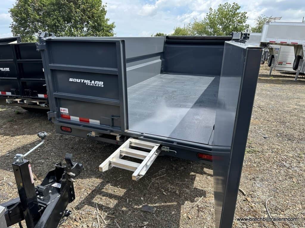 Ramp coming out the back of the trailer.