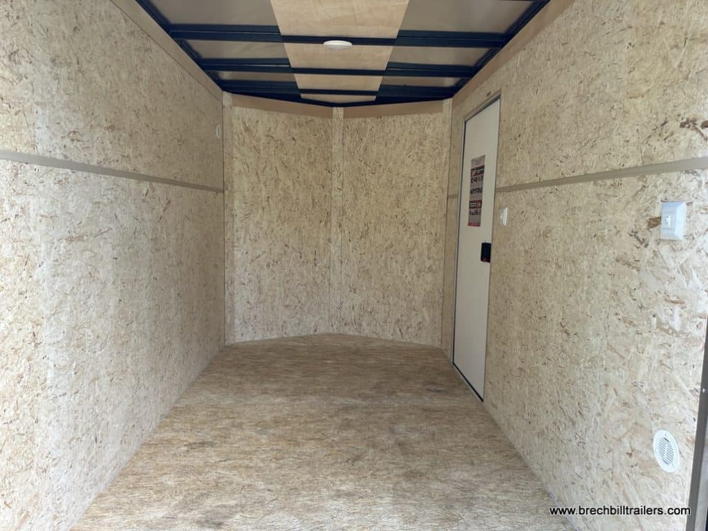 Inside a Bravo 3K Scout Enclosed Cargo Trailer