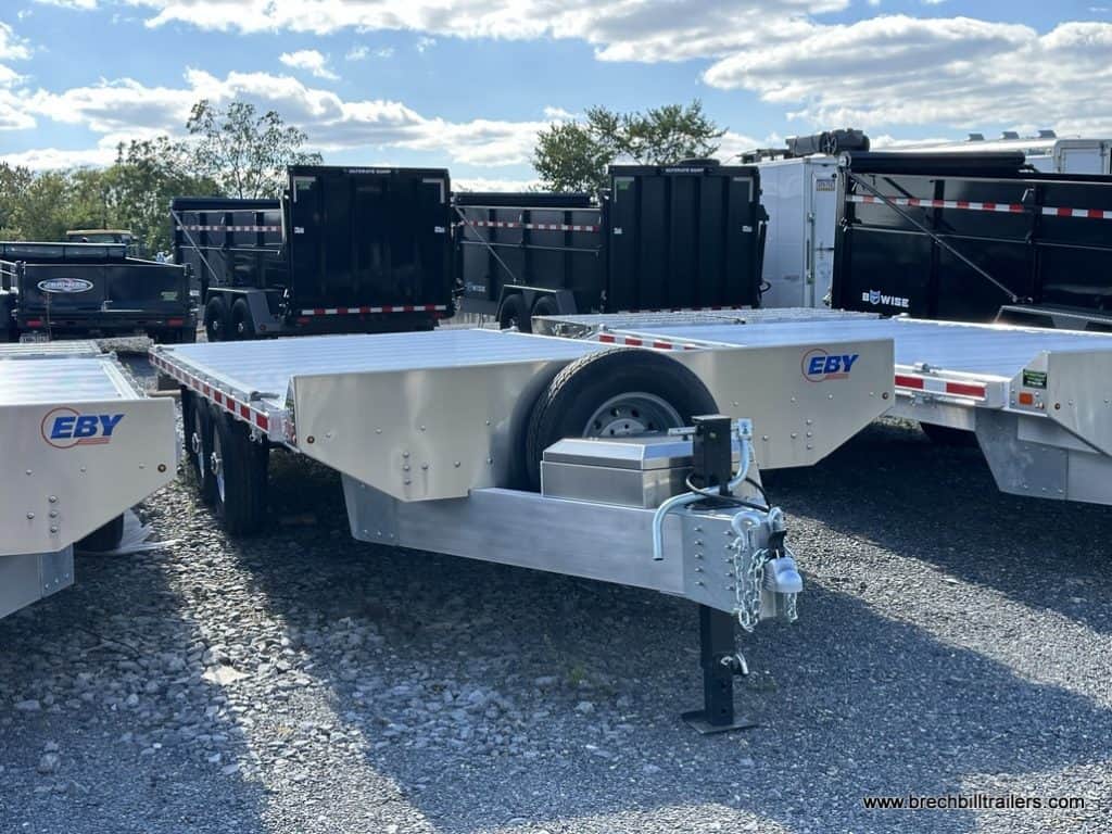 A brand new EBY 14K Deck-Over Equipment Trailer