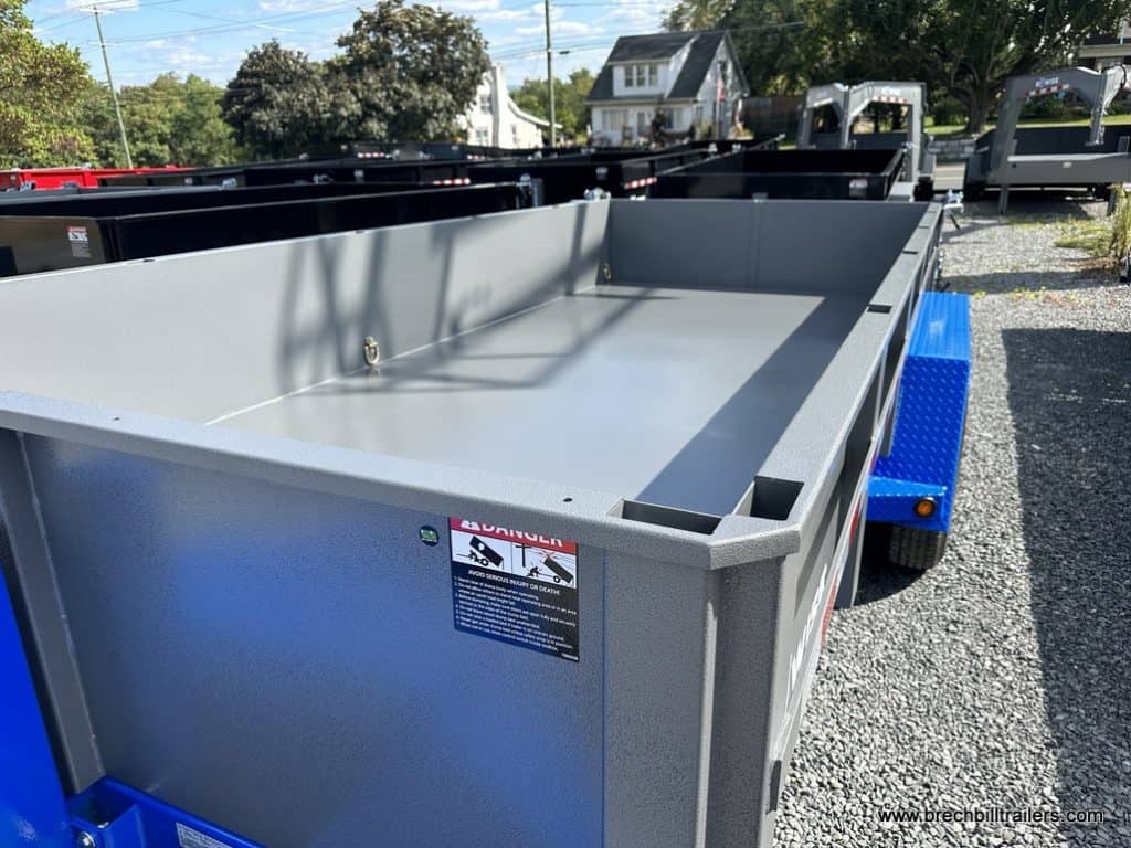 Looking inside the box on the Bwise DLP 15K Heavy Duty Dump Trailer