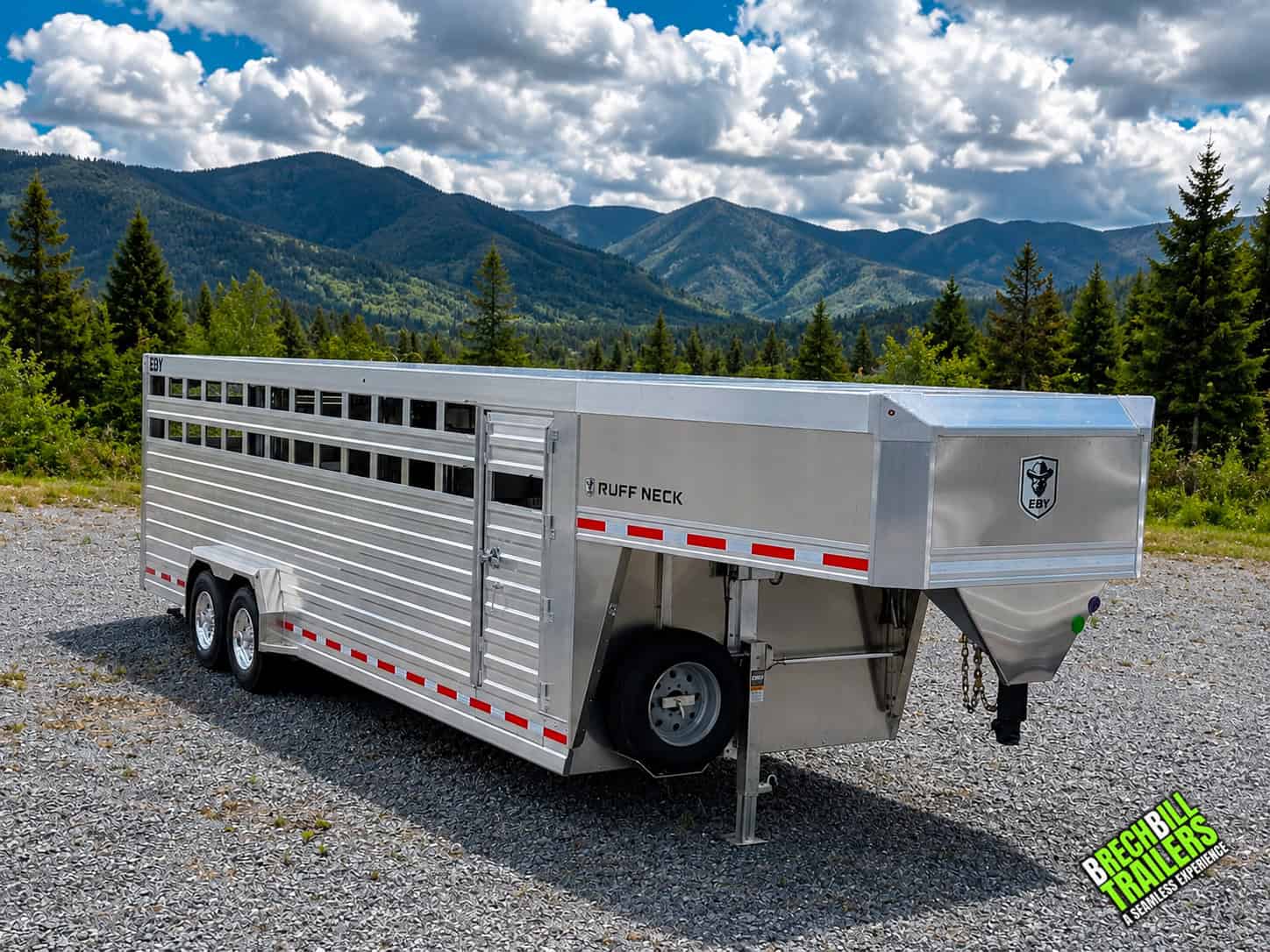 TURNPIKE LIVESTOCK TRAILER MAMMOTH ブリキ EBY 19K Ruff Neck Gooseneck Livestock Trailer 8'x26' (Ruff Neck GN26)
