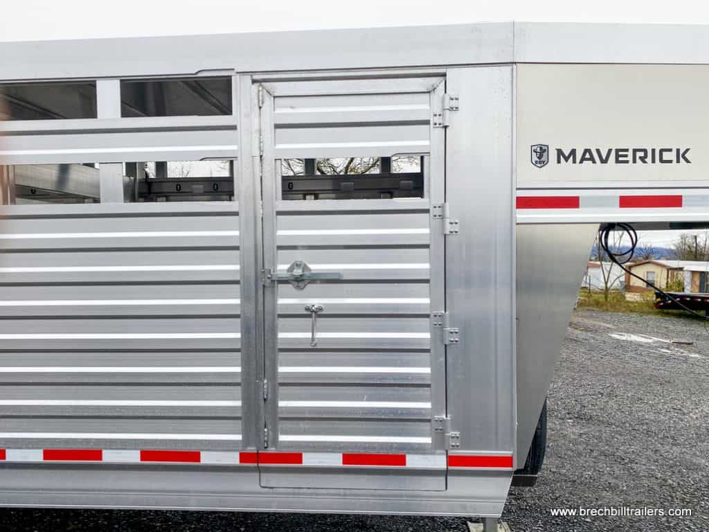Side door on the EBY Gooseneck Livestock Trailer