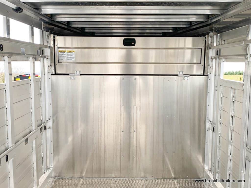 Inside the EBY Gooseneck Livestock Trailer
