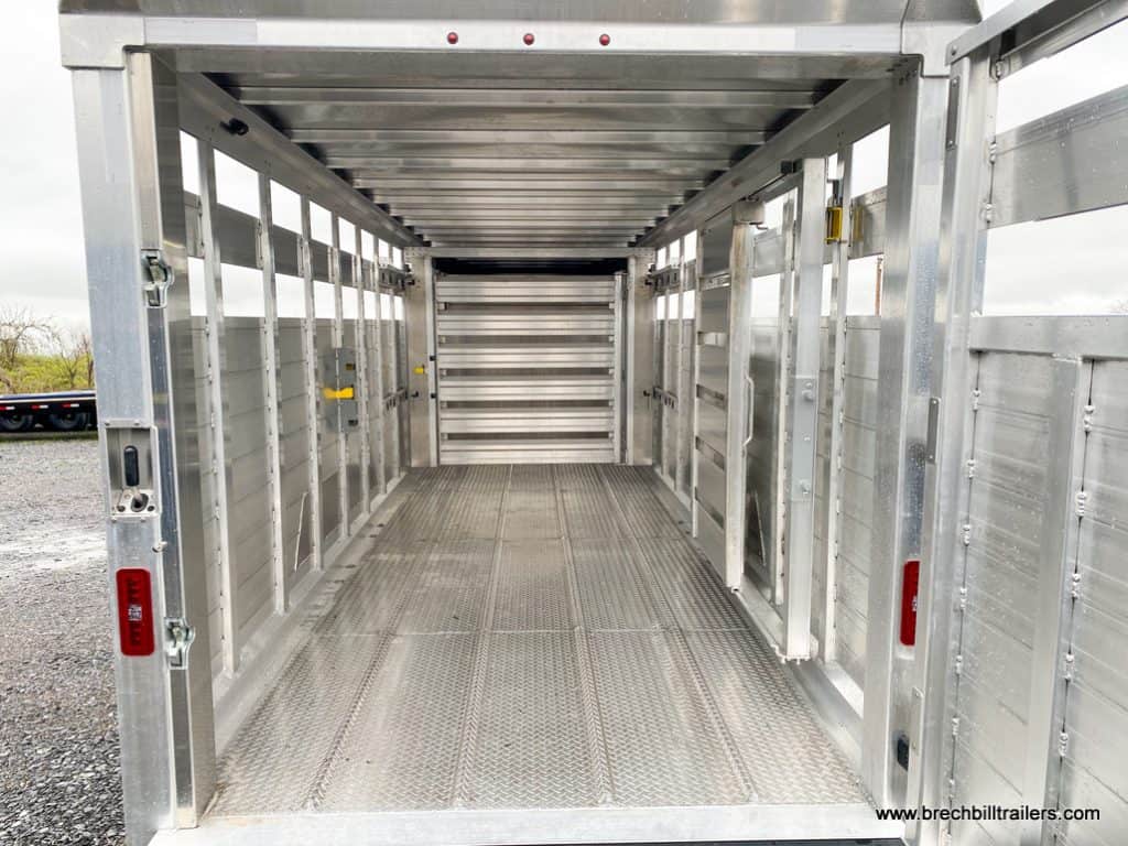 A 24ft long livestock trailer by EBY for sale.