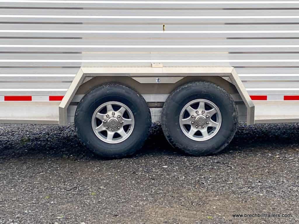 Wheels on a new EBY Gooseneck Livestock Trailer