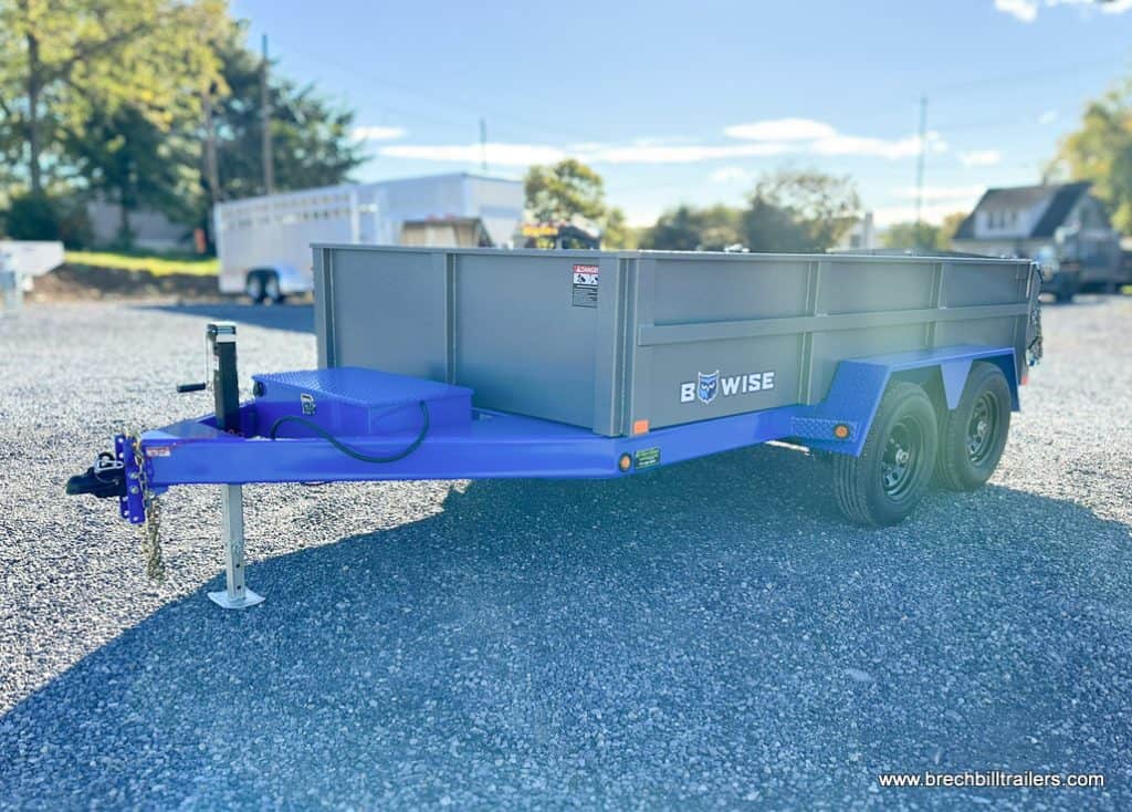 Parked Bwise 10K DLP Low Pro Dump Trailer 7'x12'