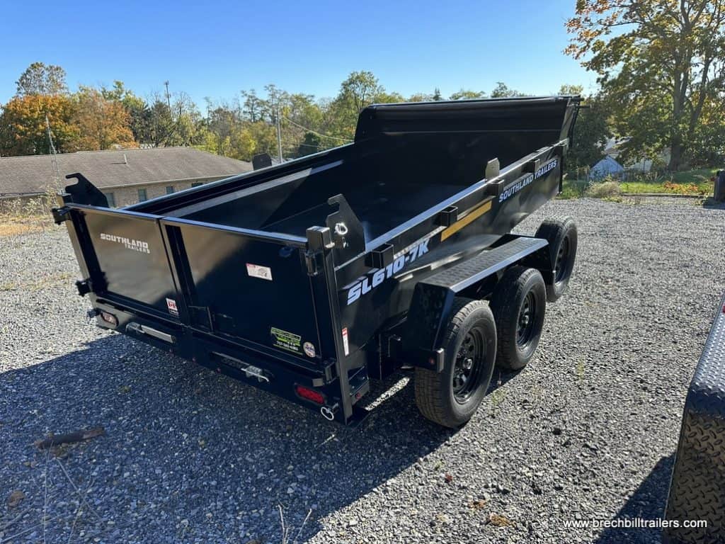 A 6x10 Southland 7K Tandem Axle Dump Trailer