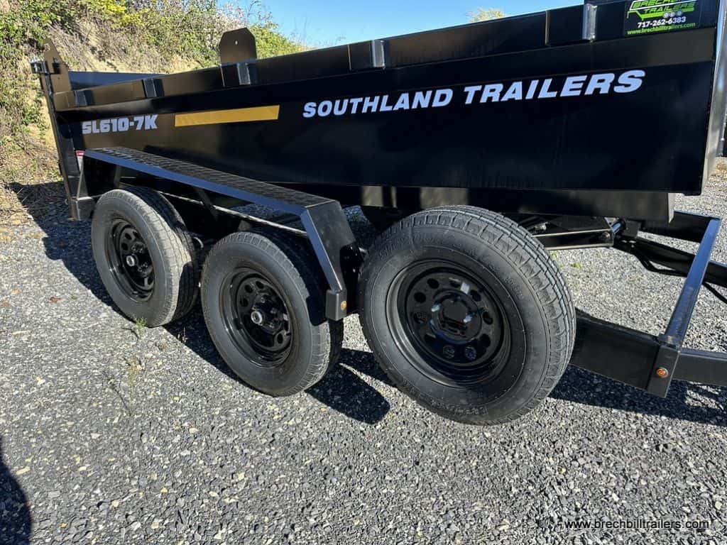 Southland 7K Tandem Axle Dump Trailer's spare wheel