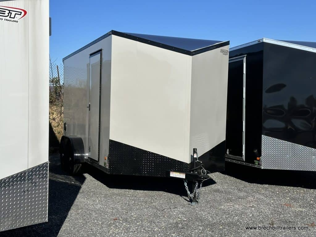 Parked Bravo Scout SC714TA2 trailer in the lot.