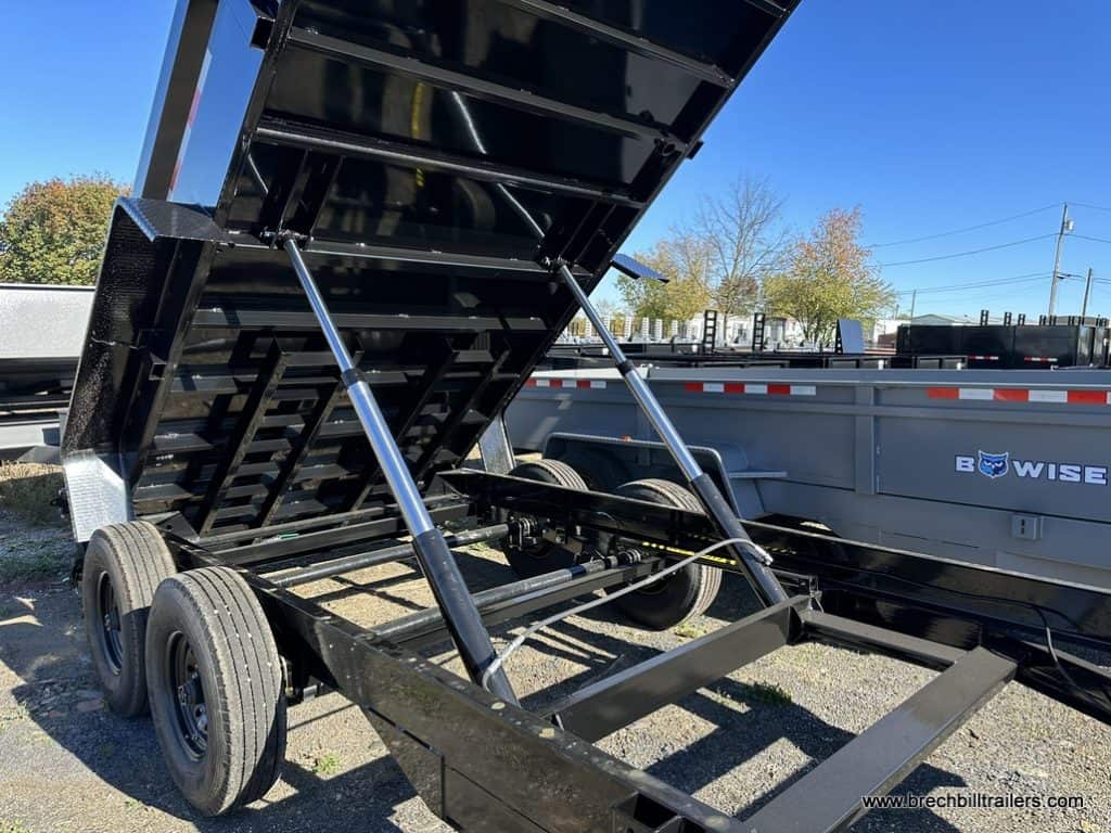 Trailer in the dump position.