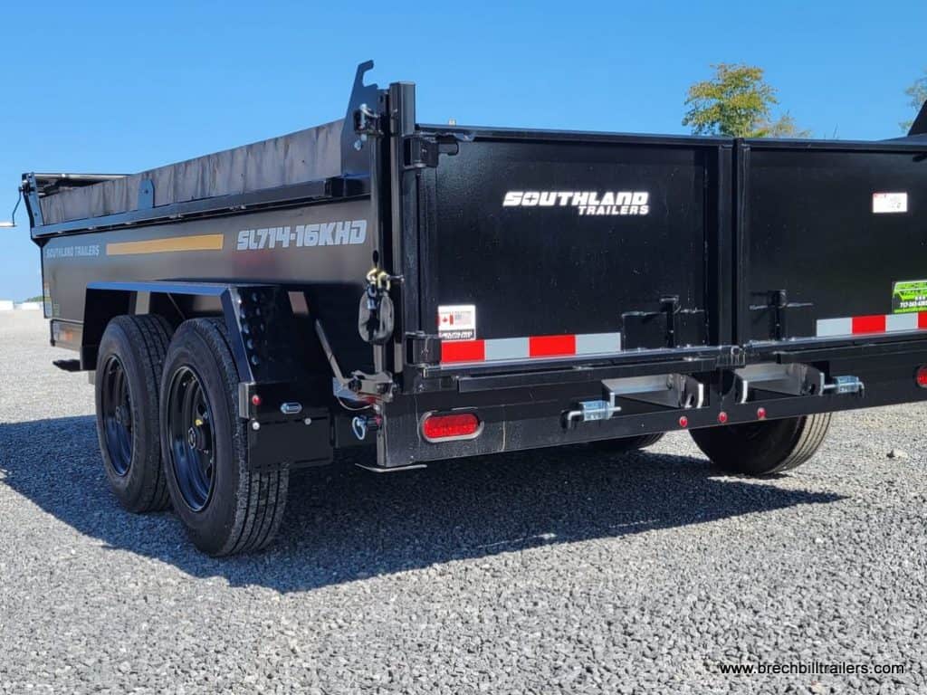 A black Southland 16K Heavy Duty Dump Trailer