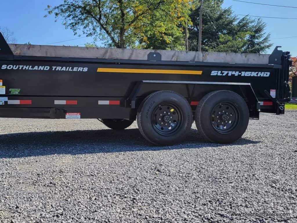 Side view of the Southland 16K Heavy Duty Dump Trailer