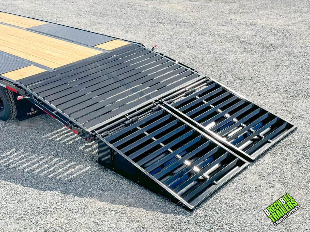 Black trailer ramps.