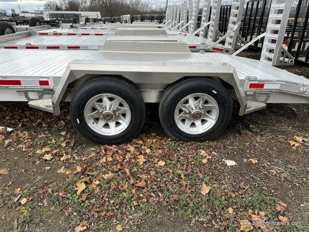 Parked EBY HD Aluminum 16K Equipment Trailer 7x20