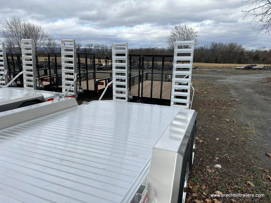 Ramps on EBY HD Aluminum 16K Equipment Trailer 7x20